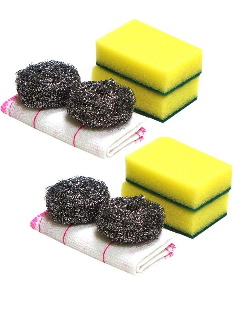 Alissa 10-Piece Kitchen Cleaning Set – Includes Sponges, Scrubbers & Cleaning Cloth – Dishwashing & Surface Cleaning Kit  - Image 1