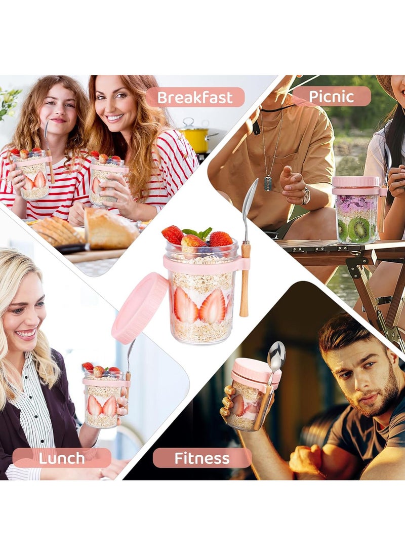 Y&D - 4 Piece Glass With Lid And Spoon Sealed Portable Ice Cream Cup - Image 1