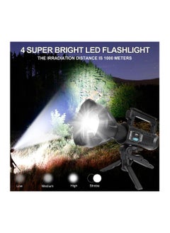 PROTON Rechargeable Spotlight Flashlight High Lumens, 90000 Lumen LED Super Bright Searchlight, 4 Modes IPX5 Waterproof Work Lights for Hiking, Camping, Hunting and Emergencies with Tripod and USB Output  - Image 2