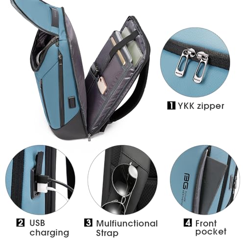 BANGE Business Smart Backpack Waterproof fit 15.6 Inch Laptop Backpack with USB Charging Port,Travel Durable Backpack - Image 4