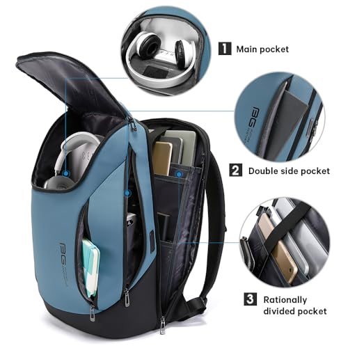 BANGE Business Smart Backpack Waterproof fit 15.6 Inch Laptop Backpack with USB Charging Port,Travel Durable Backpack - Image 2