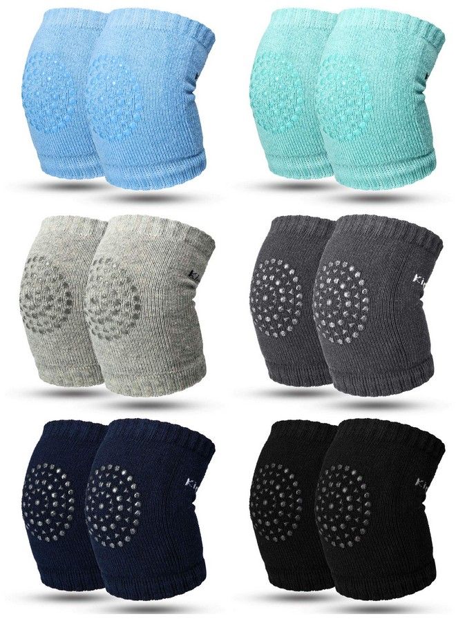 Satinior 6 Pairs Crawling Knee Pads Anti Slip Baby Knee Protectors Toddlers Leg Warmers - Image 2