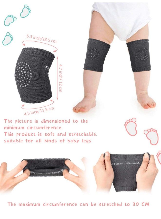 Satinior 6 Pairs Crawling Knee Pads Anti Slip Baby Knee Protectors Toddlers Leg Warmers - Image 4
