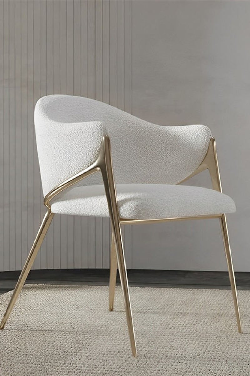 رافين طقم من 2 كراسي دائرية أنيقة ببطانة مخملية حديثة وهيكل من الفولاذ الكربوني – كراسي ديكور أنيقة لغرفة المعيشة أو غرفة النوم أو منضدة الزينة أو المدخل – قاعدة معدنية مطلية لزيادة المتانة – ‎74×64×59 سم‎ - Image 3