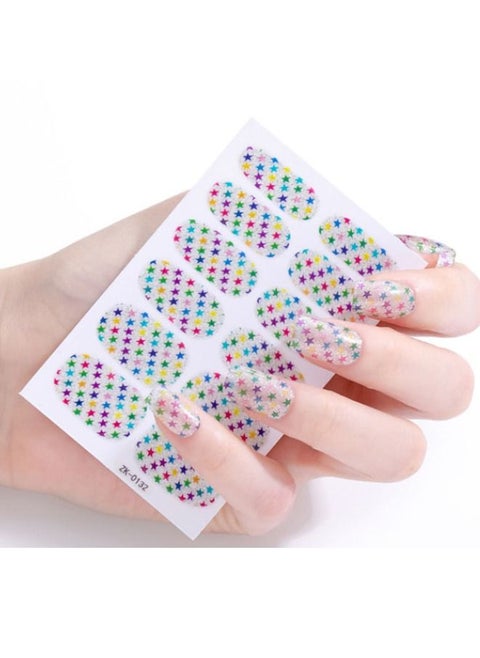 12 Self-adhesive nail stickers with distinctive and unique design to decorate nails and give them wonderful look