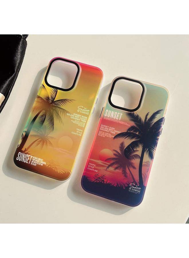 اس-توب جراب لهاتف iPhone 14 Pro Max من SUNSET Coconut Tree مغلف بالليزر على الوجهين - Image 4