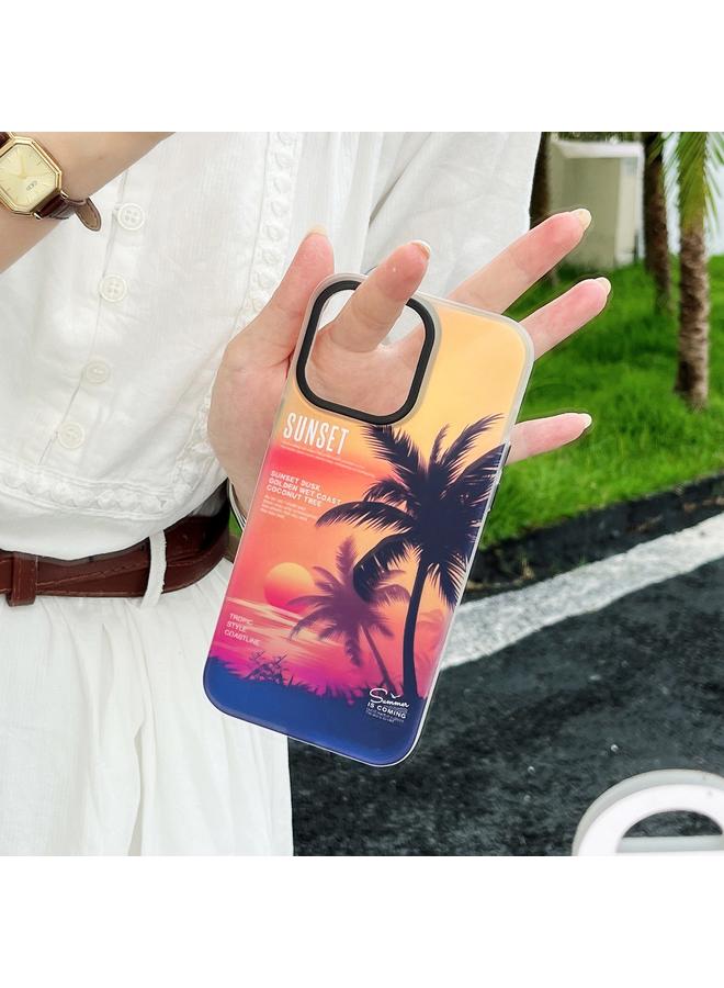 اس-توب جراب لهاتف iPhone 14 Pro Max من SUNSET Coconut Tree مغلف بالليزر على الوجهين - Image 3