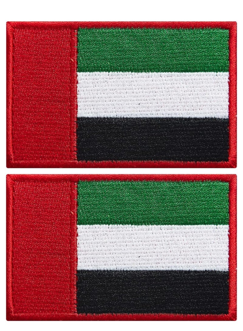 Generic Pack of 2pcs Embroidered Flag Patches - Perfect for Jackets - Backpackers - Travelers - Uniforms - Jeans and Hats - Tactical Embroidered Patches  - Image 1