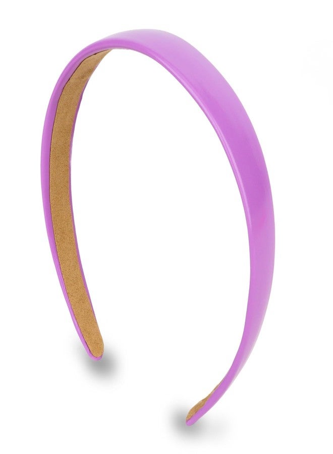 Semato Purple Headband 1 Inch PU Leather Headband for Women and Girls Non-Slip Hair Bands Hair Accessories - Image 1