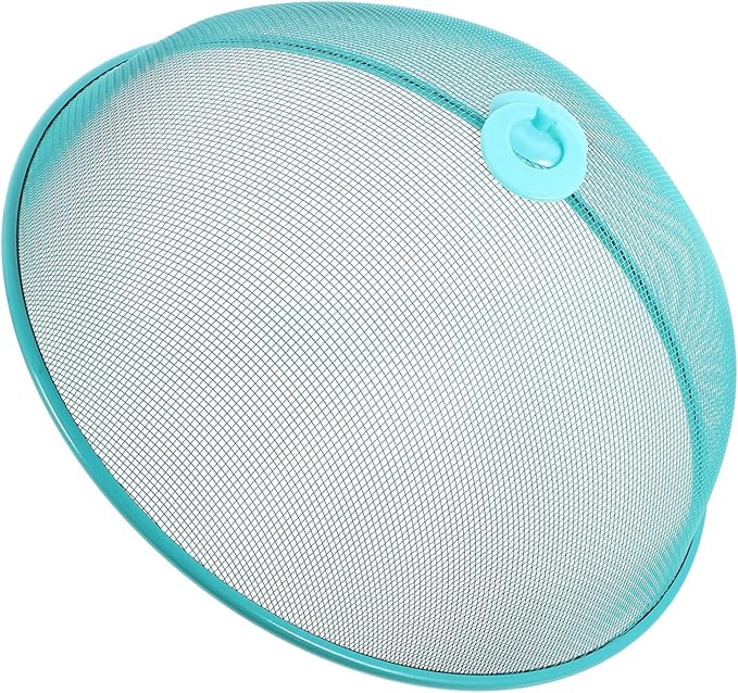 Collapsible Iron Mesh Food Tent Reusable Outdoor Food Cover For BBQs Picnics Parties Sky Blue - Image 1