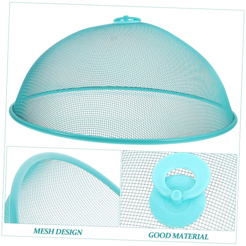 Collapsible Iron Mesh Food Tent Reusable Outdoor Food Cover For BBQs Picnics Parties Sky Blue - Image 4