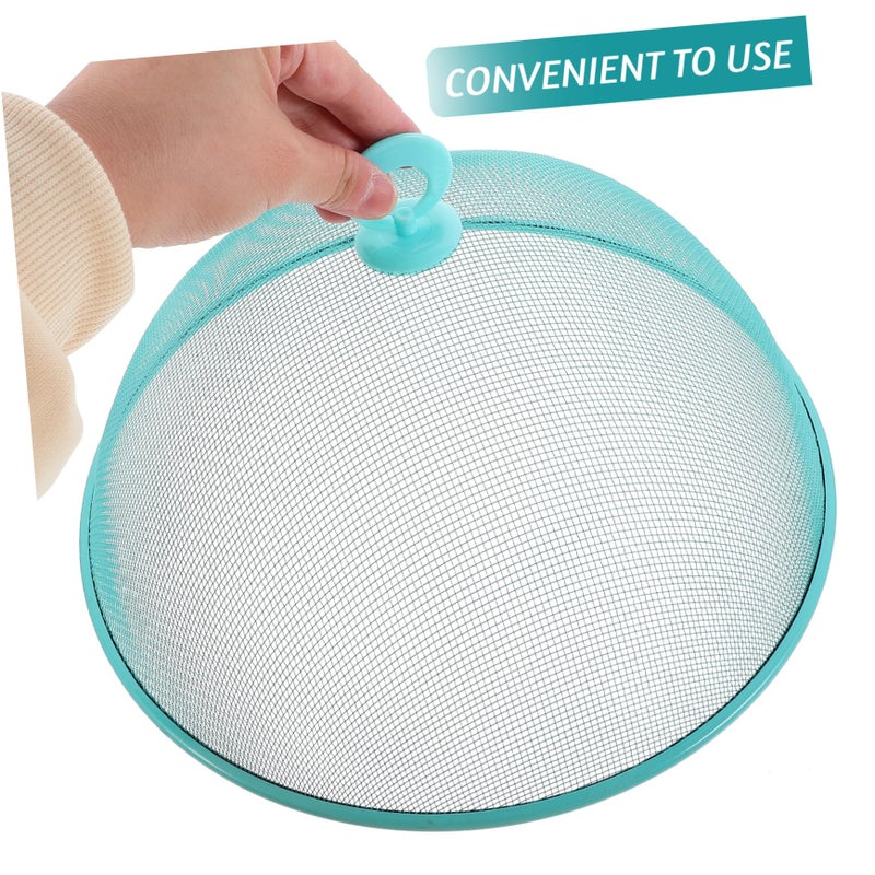 Collapsible Iron Mesh Food Tent Reusable Outdoor Food Cover For BBQs Picnics Parties Sky Blue - Image 5