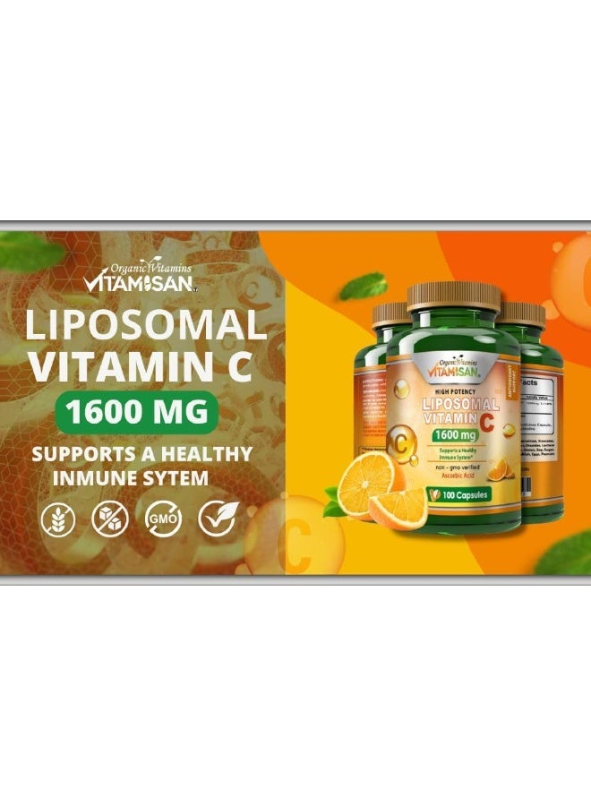 Vitamisan Liposomal Vitamin C 1600 mg for Adults - 100 Capsules - Image 5