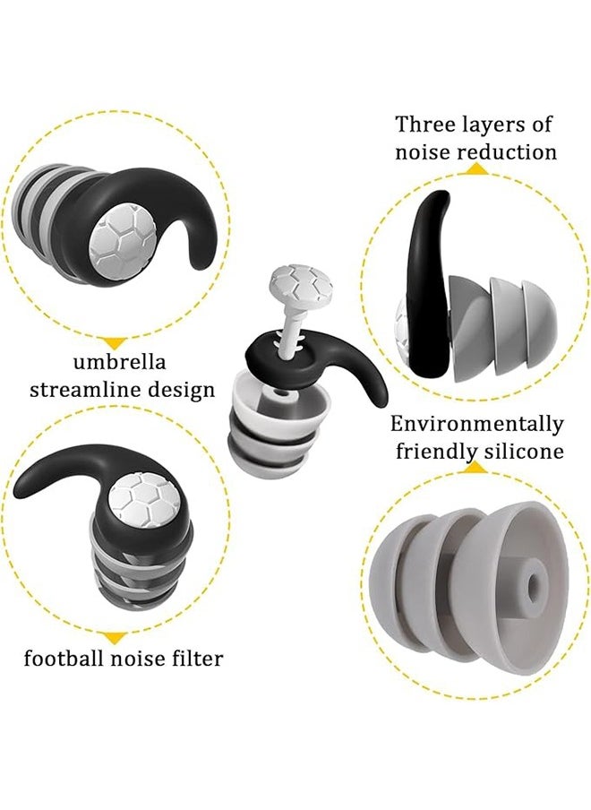 Generic - Sleep Noise Reducing Earplugs, Adult Reusable Noise Reduction Ear Plugs Ear Protection Sleep Ear Plugs, Waterproof Silicone Swimming Earplugs - Black - Image 1