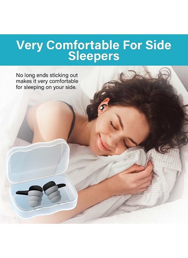 Generic - Sleep Noise Reducing Earplugs, Adult Reusable Noise Reduction Ear Plugs Ear Protection Sleep Ear Plugs, Waterproof Silicone Swimming Earplugs - Black - Image 1