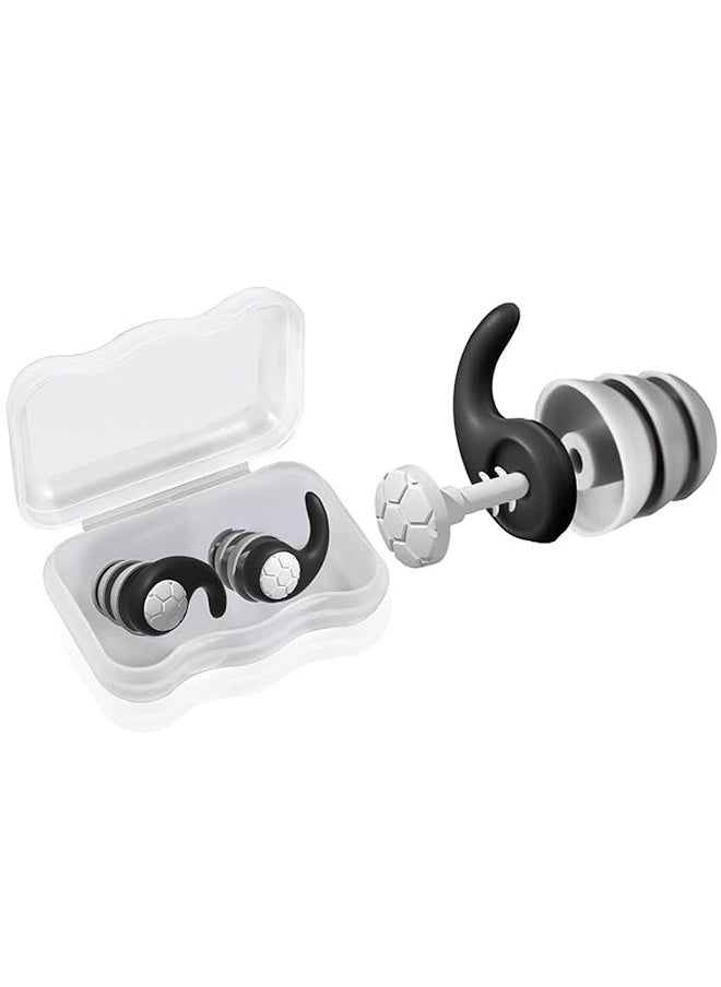 Generic - Sleep Noise Reducing Earplugs, Adult Reusable Noise Reduction Ear Plugs Ear Protection Sleep Ear Plugs, Waterproof Silicone Swimming Earplugs - Black - Image 1