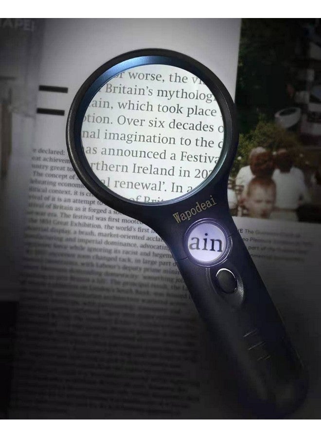 Wapodeai 3X 45X High Magnification Suitable For Reading Jewellery Lnspection Science (Black) - Image 3