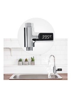 NIBEMINENT LED Display Water Temperature Meter Silver One Size  - Image 2