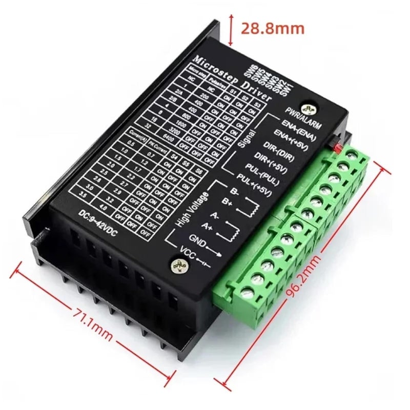 TB6600 سائق المحرك الخطوي 4.0A 42VDC لـ Nema 17 23 34 42 57 86 آلة النقش جهاز توجيه الخشب مخرطة - Image 3