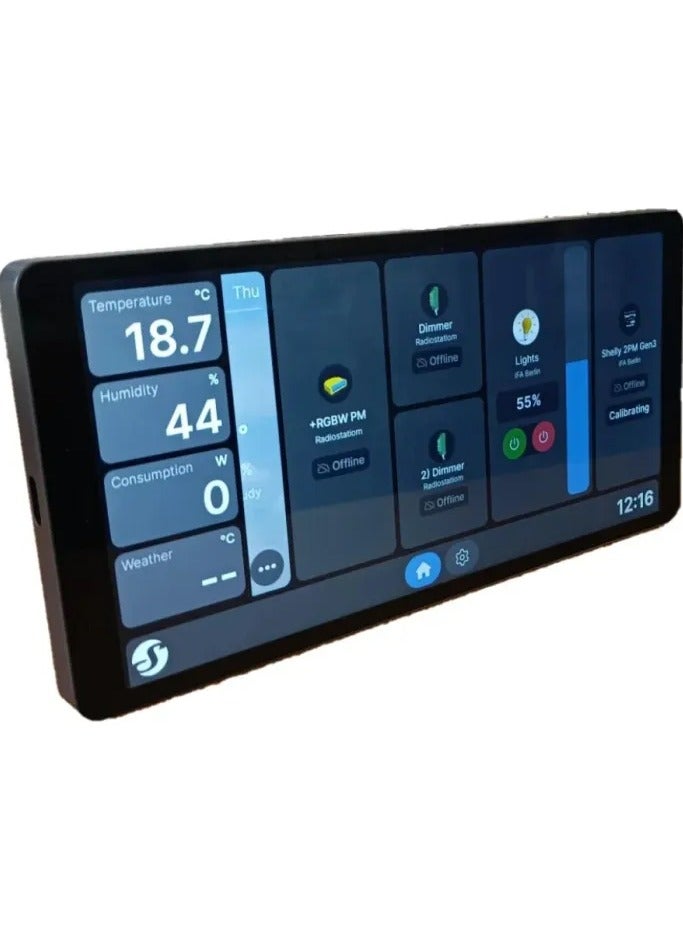 شيلي شيللي وول ديسبلاي X2 + حساس BLU H&T شاشة ذكية للمنزل مزودة بواي فاي وبلوتوث - Image 3