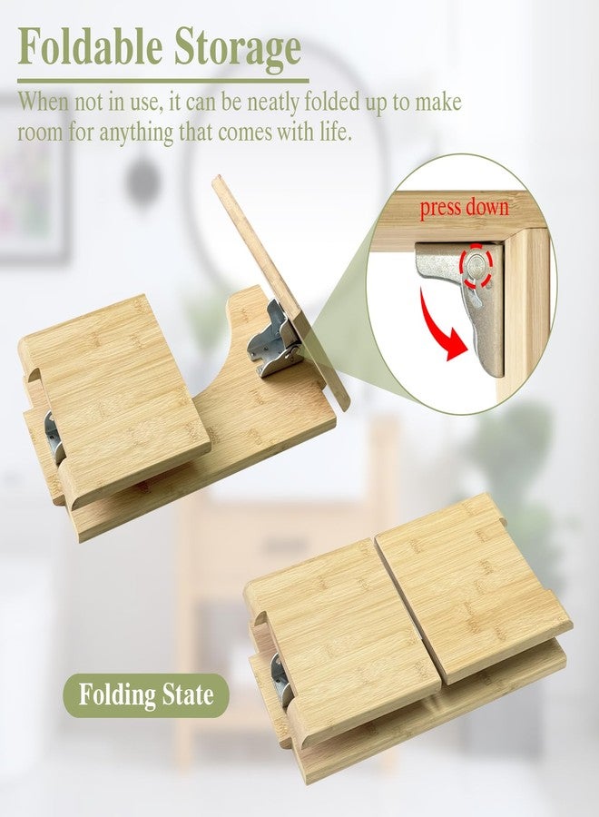 CUXFLS 7" Bamboo Toilet Stool - Foldable Non-Slip Step for Adults & Kids, Sturdy Squatting Stool for Healthy Posture, Space Saving Bathroom - Image 4