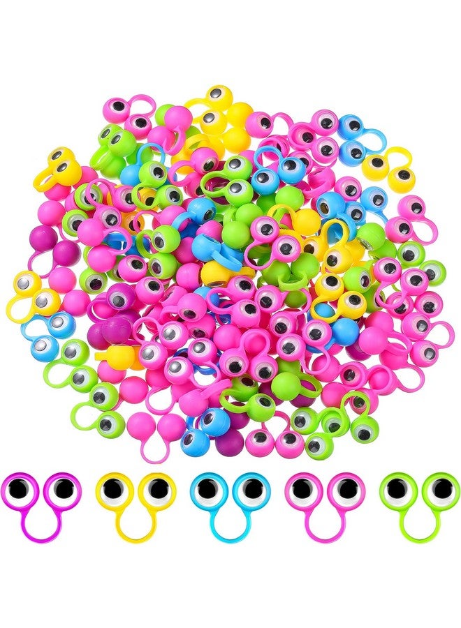 Sosation 120 Pcs Eyeball Ring Eye Finger Puppets Wiggly Plastic Finger Eyeballs Colorful Googly Eyes Rings Party Favor Toys For Classroom Reading Girls Boys Birthday Party Favors Game Props  - Image 1