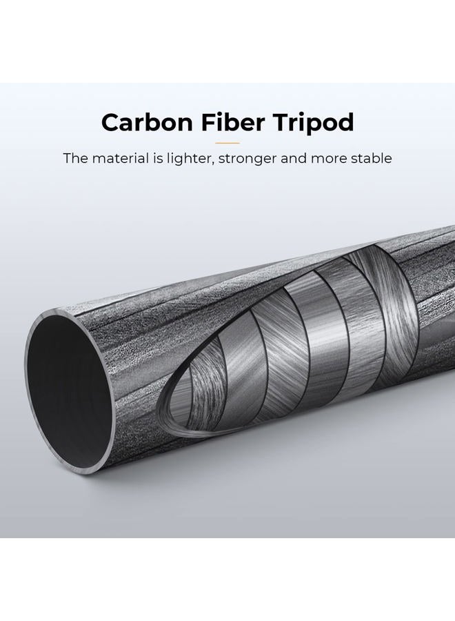 K&F Concept X-Series 68 inch/172cm Carbon Fiber Camera Tripod,Professional Photography Tripod with 36mm Metal Ball Head Load Capacity 16KG/35.2lbs for Indoor Outdoor Use X284C4+BH-36 - Image 4