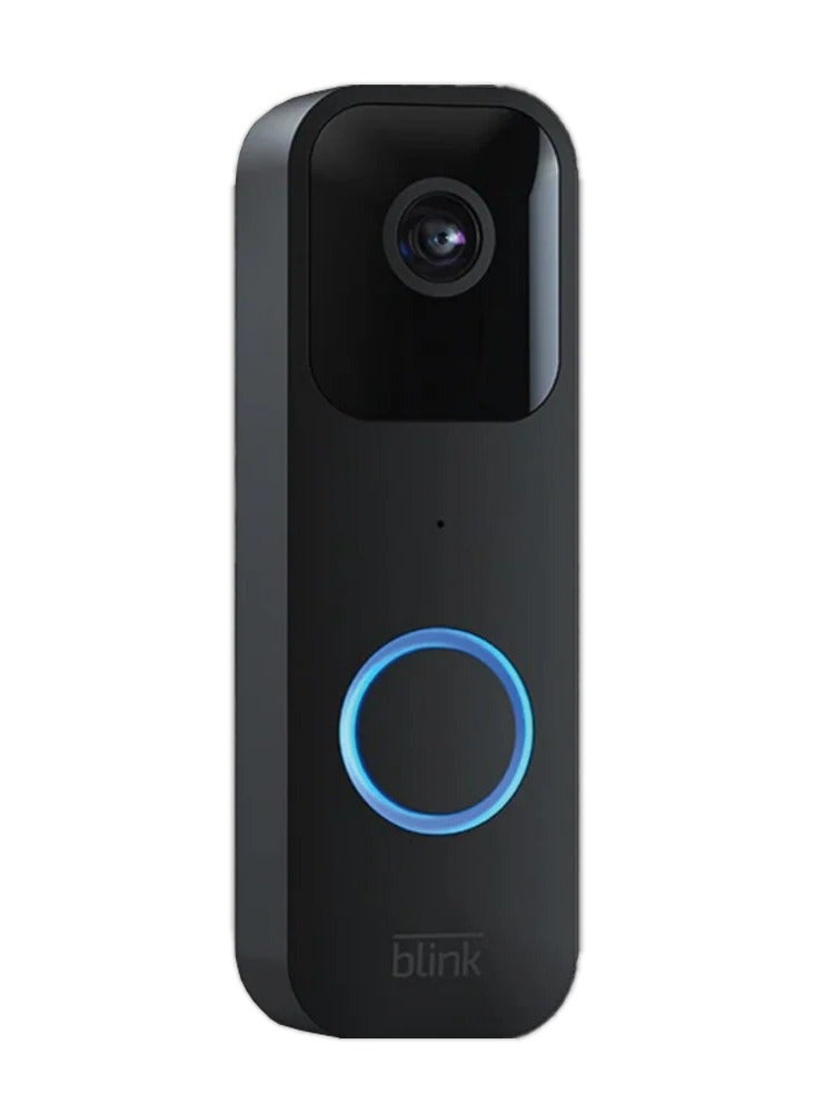 Blink Video Doorbell wired or wire-free install (Black)