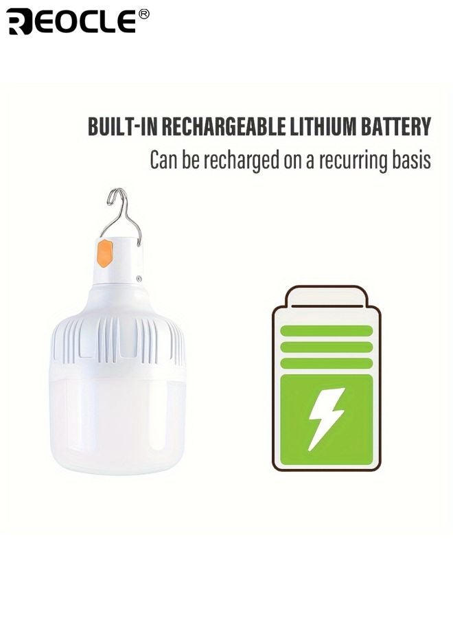 ريوكل فانوس تخييم LED محمول مع مصباح يدوي قابل للشحن عبر يو إس بي ضوء عمل ليلي ساطع جداً مادة مقاومة للماء مناسب للطوارئ المغامرات التخييم الصيد - Image 3