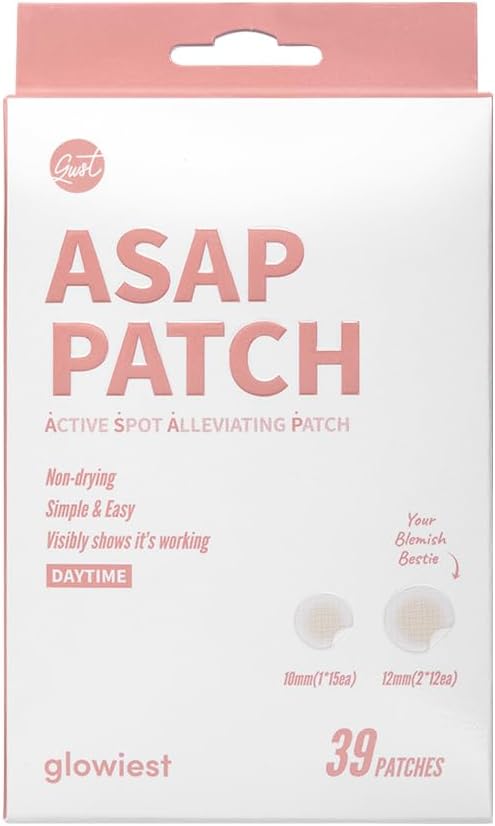 ASAP Patch Daytime 39 Patches Invisible Spot Treatment  Premium Hydrocolloid  Niacinamide Vegan  for All Skin Types