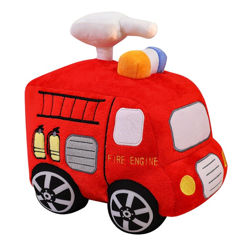 YONLIT Soft Plush Fire Engine Stuffed Truck Toy Super Cute Rescue Vehicle Plushie Excellent Gifts for Kids or Birthday Party 10 Inches Fire Engine - Image 3