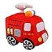 YONLIT Soft Plush Fire Engine Stuffed Truck Toy Super Cute Rescue Vehicle Plushie Excellent Gifts for Kids or Birthday Party 10 Inches Fire Engine - Image 2