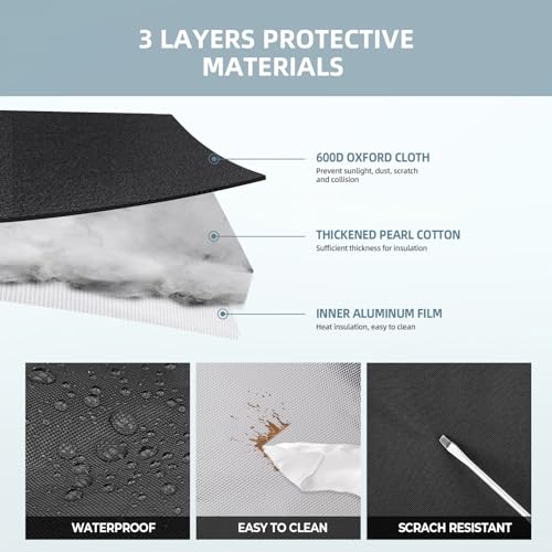 BougeRV 30 Quart Insulated Protective Cover for BougeRV CR28 30QT Fridge, 12 Volt Portable Car Refrigerator Cover (Refrigerator NOT Included, NOT for CRPRO 30 QT Fridge) - Image 4