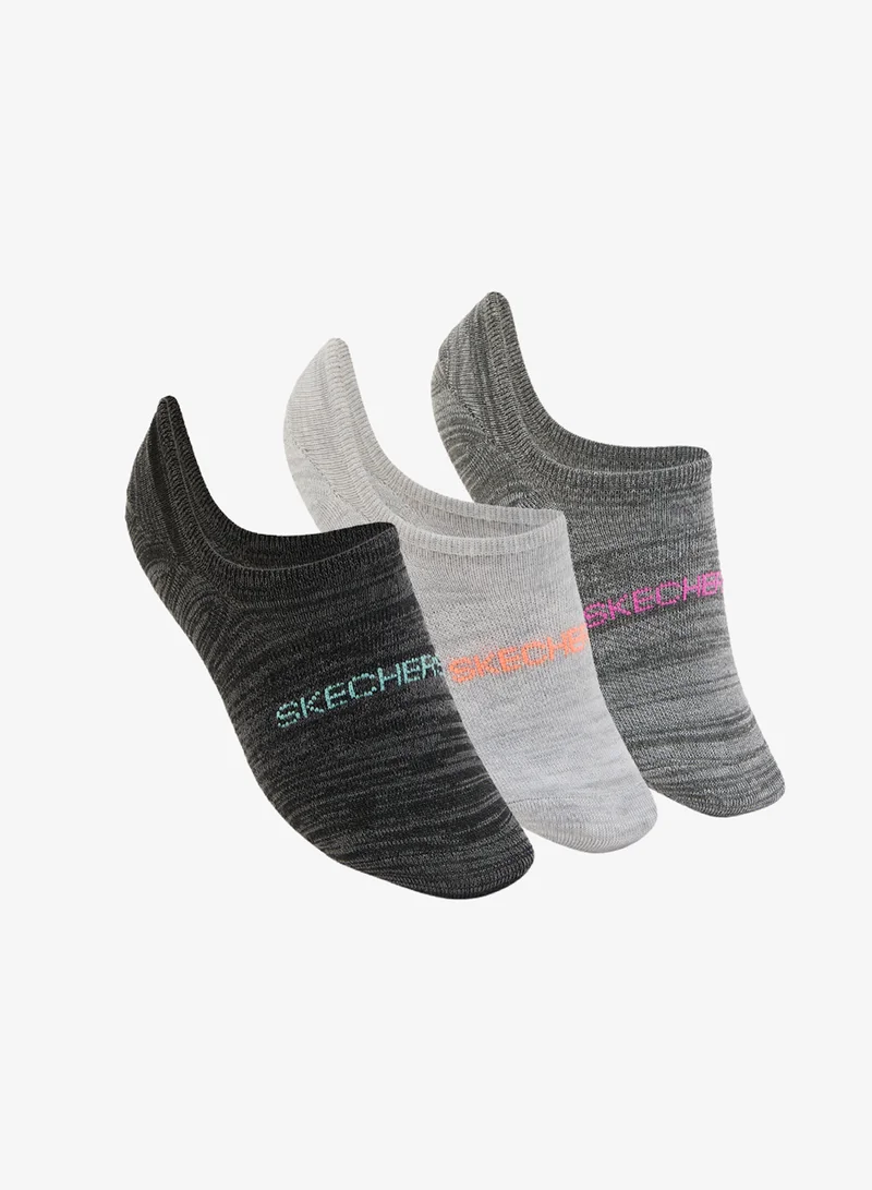 3 Pack Non-Terry No-Show Socks