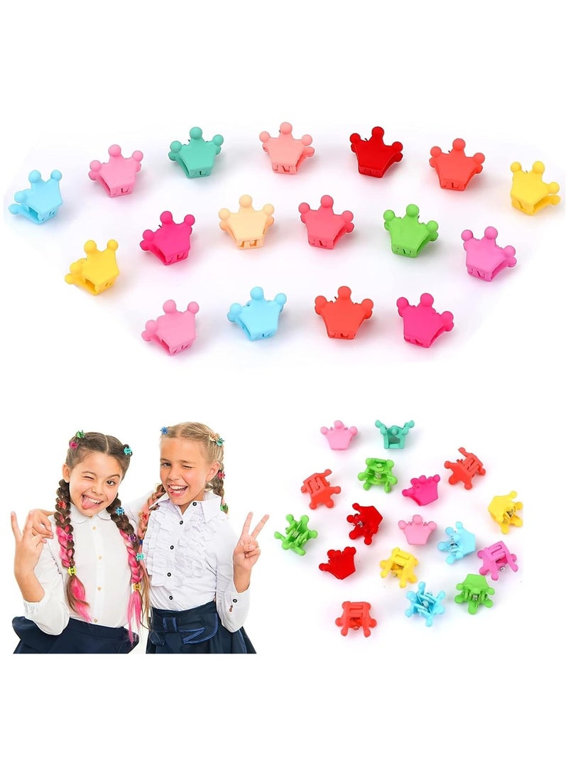 KASTWAVE Baby Girls Hair Claw Clips,100 Pcs Colorful Mini Hair Claw Clips Clamps Accessories for Baby Toddler Girls Decorative Bun Thin Hair - Image 1