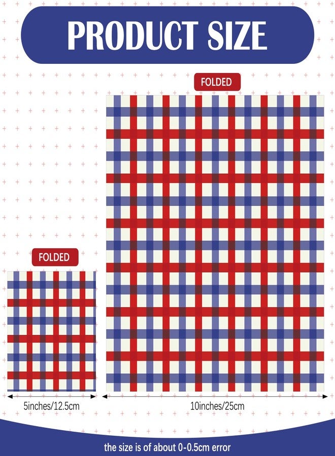 Resurhang 100 Pcs American Flag Napkins Patriotic 250th Anniversary 4th of July Red White and Blue Disposable Paper Cocktail Napkins for Independence Day Veterans Day Spring Summer Party Supplies - Image 2
