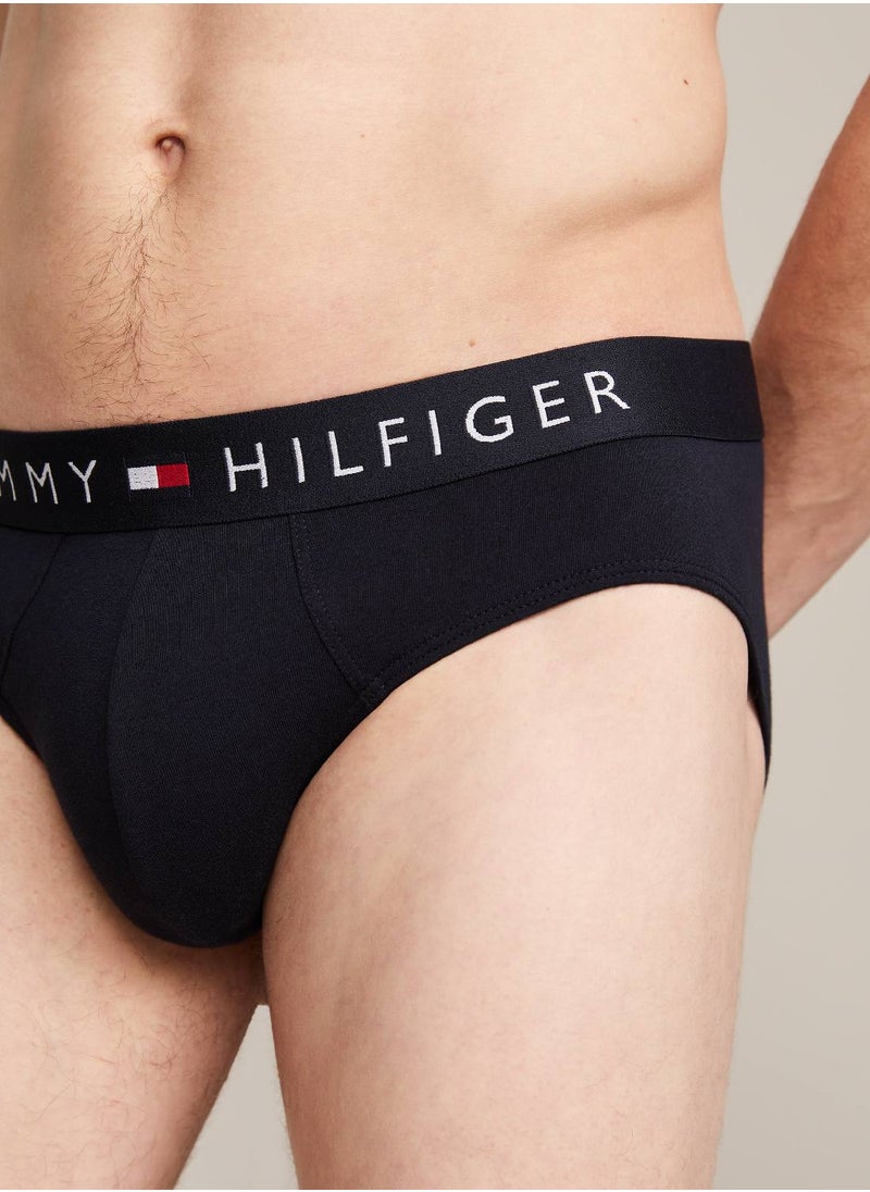TOMMY HILFIGER Men's 3 Pack Briefs - Cotton, Blue  - Image 5