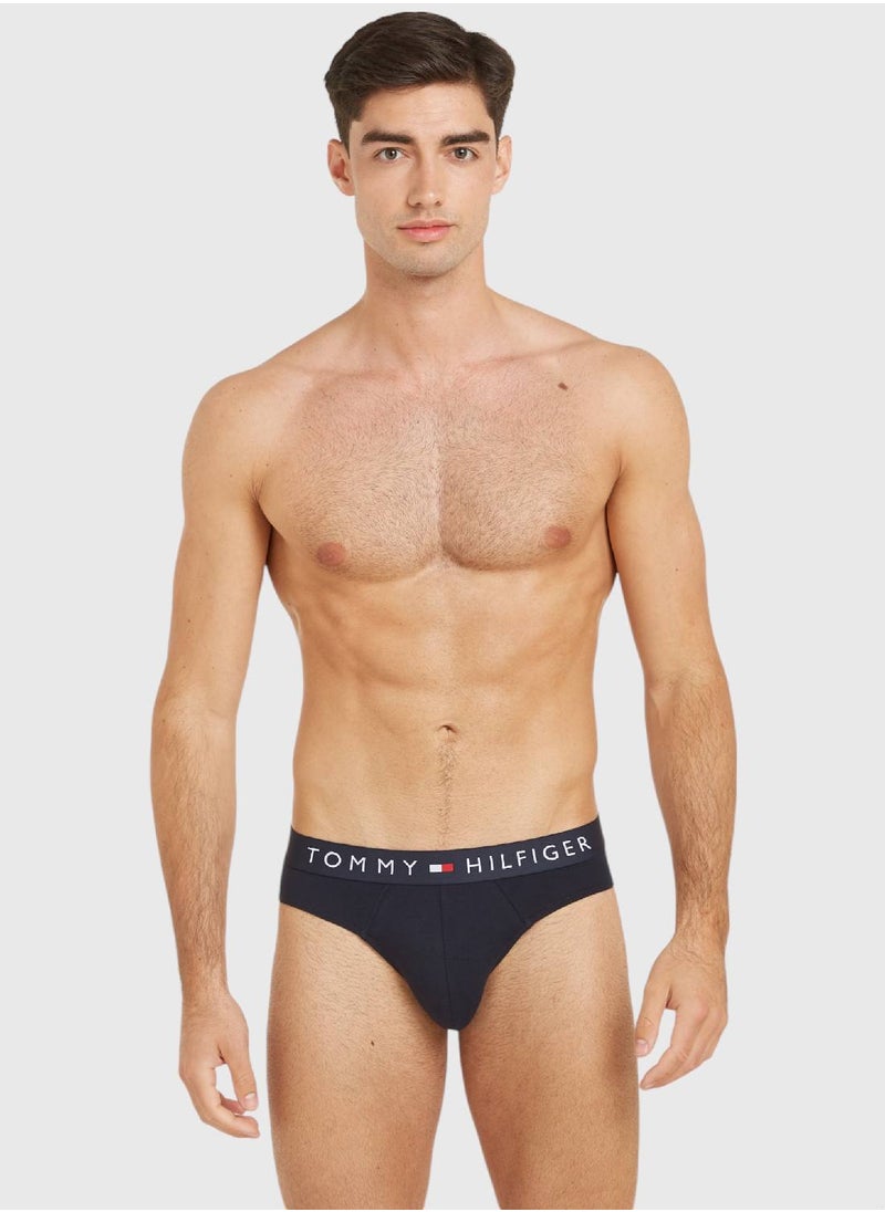 TOMMY HILFIGER Men's 3 Pack Briefs - Cotton, Blue  - Image 3