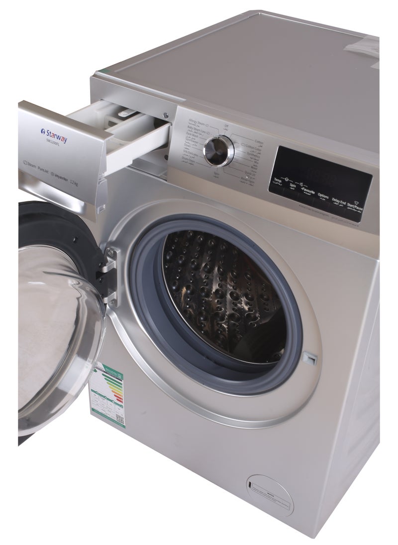 General Goldin - General Goldin 10 kg Front Load Automatic Washing Machine, Energy Saving Noiseless , Digital Control, Premium Grey, Kids Lock. - Image 1