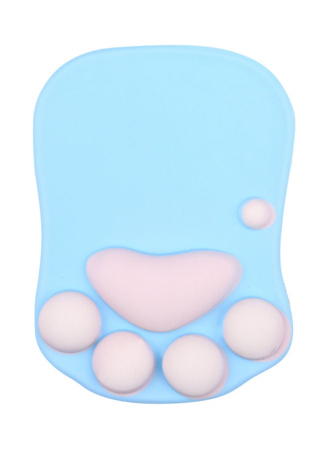 Loquat Silicone Mouse Wrist Pad Cute Cat Blue - Image 1