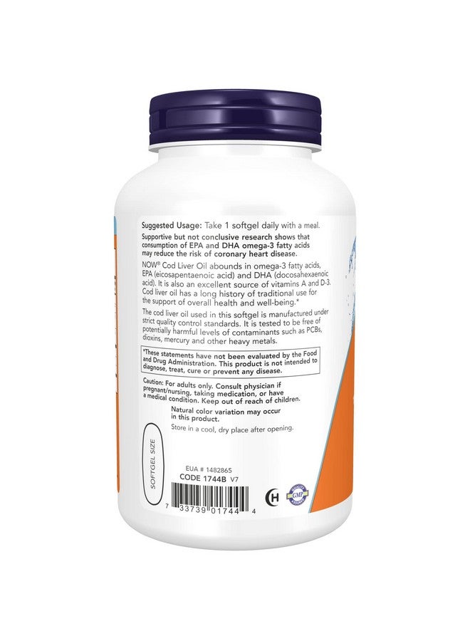 now مكملات زيت كبد سمك القد بقوة إضافية 1000 مجم مع فيتامينات أ و د3 وحمض إيبا وحمض داكساليك 180 كبسولة هلامية - Image 4