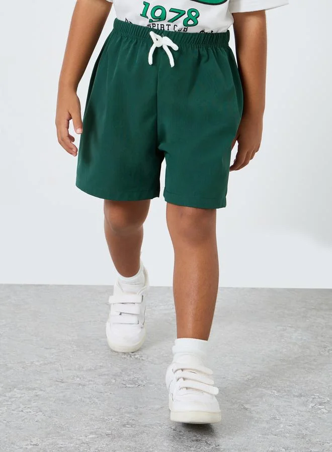 Styli Styli Front Graphic T-Shirt and Solid Shorts Set