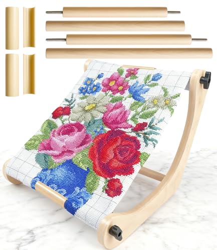 JZLiner Adjustable Embroidery Hoop Table Stand Holder Needlepoint Stretcher Bars Scroll Frame Cross Stitch Stand Lab Supplies - Image 1