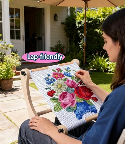 JZLiner Adjustable Embroidery Hoop Table Stand Holder Needlepoint Stretcher Bars Scroll Frame Cross Stitch Stand Lab Supplies - Image 4