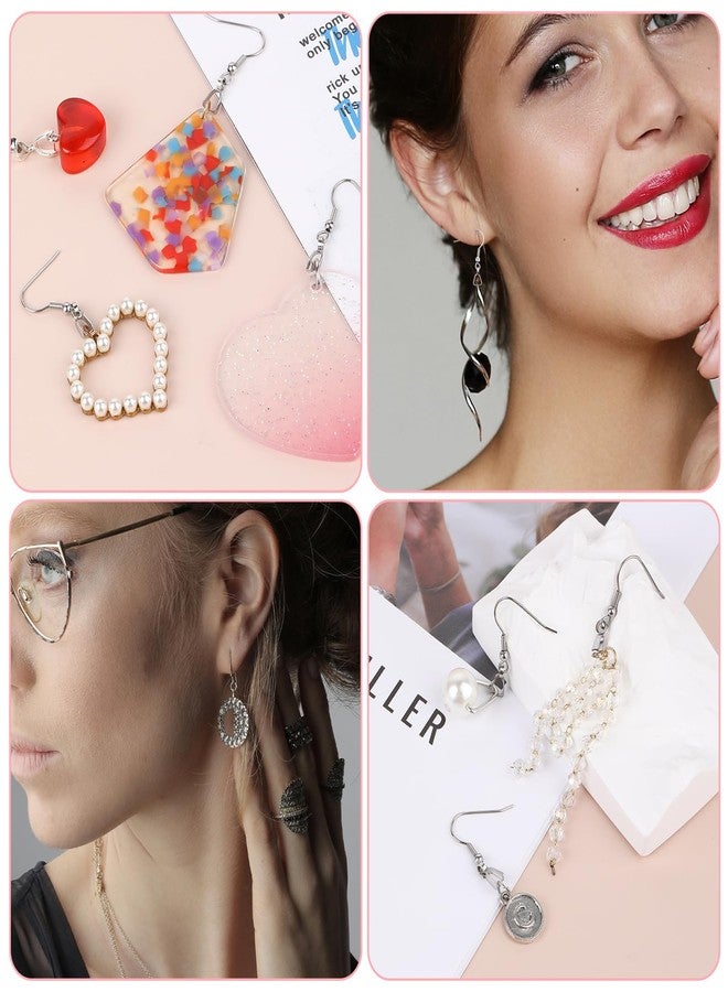 Sliverdew Stainless Steel Earring Hooks 100 Pieces DIY Earring Making Kit, 50 Pcs Earring Hooks with 50 Pcs Clear Silicone Earring Backs and 2 Pcs Polishing Cloth for Jewelry Making - Image 5