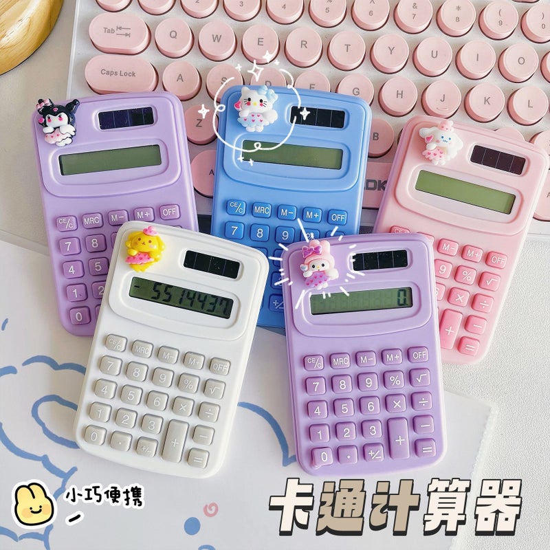 Calculator Cute Cartoon Large Creative Portable Student High Color Value Sound Computer Learning Stationery Supplies - Image 2