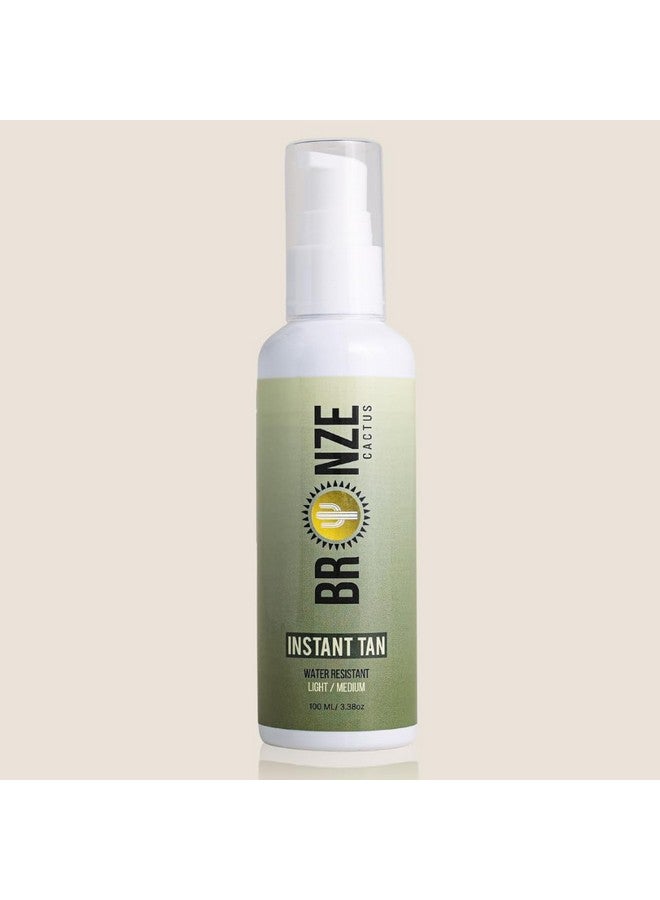 Bronze Cactus Water Resistant Instant Tanner | Self-Tan, Instant Bronze Body Makeup | Suitable for Face & Body | All Skin Types | Light/Medium | 3.8 fl.oz - Image 1