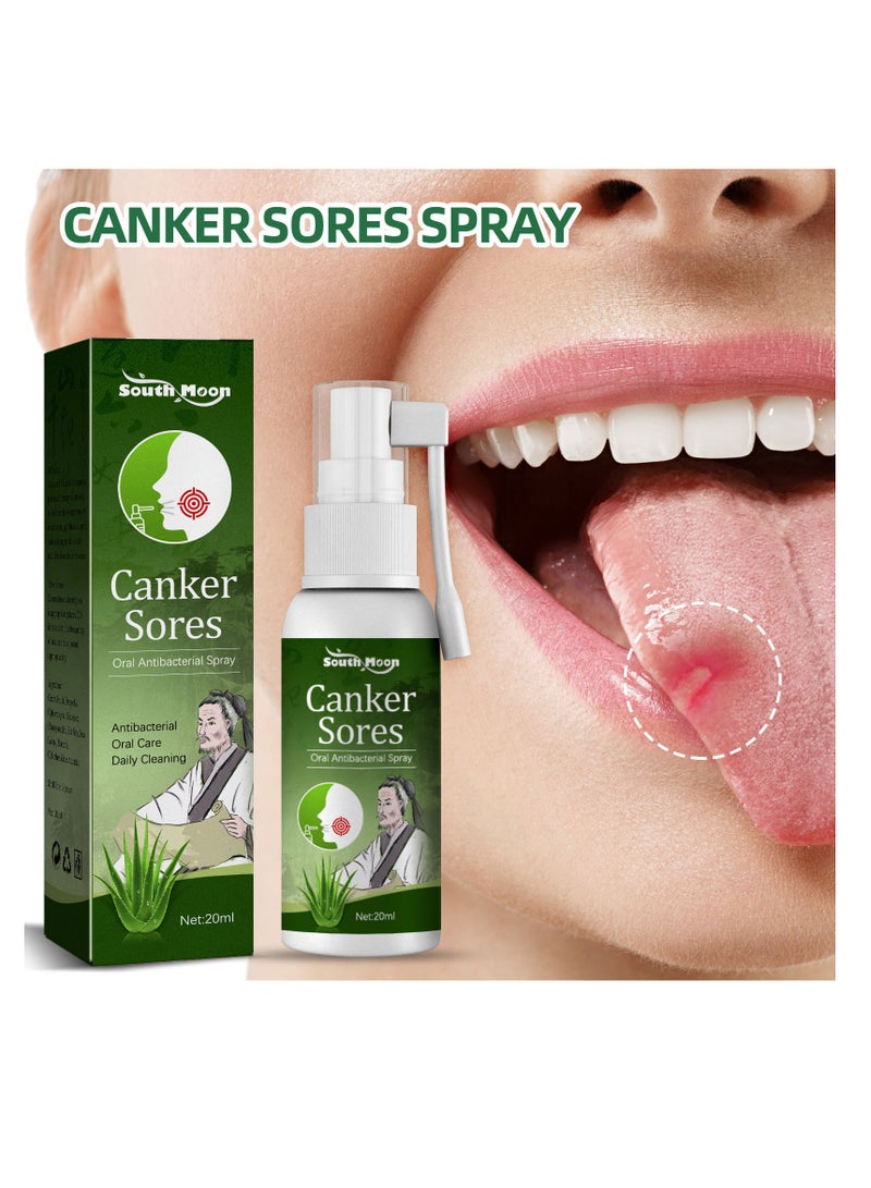 ساوث مون رذاذ قرحة الفم، رذاذ تخفيف قرحة الفم، علاج قرحة اللسان، رذاذ التنفس السيئ، علاج القرحة، معطر الفم، علاج قرحة الفم بالأعشاب، علاج فعال لقرحة الفم - Image 1