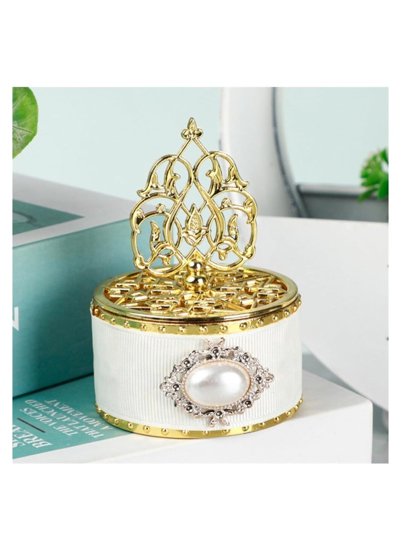 Excefore Round Candy Boxes, 12Pcs Gold Party Favor Boxes Fancy Candy Storage Boxes Decorative Treat Box European Style Favor Container for Wedding Baby Shower Birthday Party  - Image 2