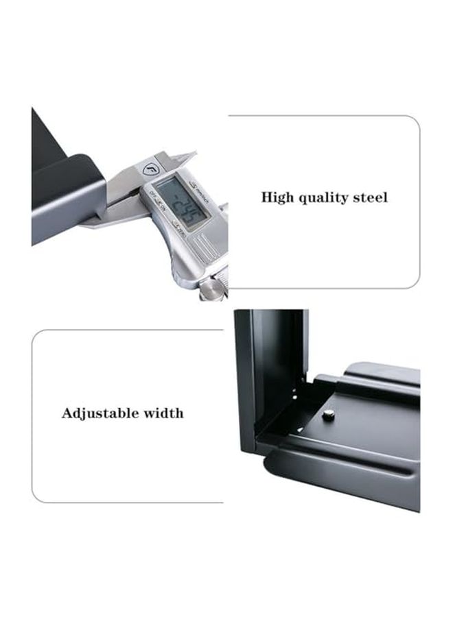 Adjustable Computer Tower Stand CPU Holder Under Desk Wall Mounted Steel PC Case Hanger Width 5.7 to 9.6 Inches Height 11.8 to 19.7 Inches White Space Saving Design - Image 5
